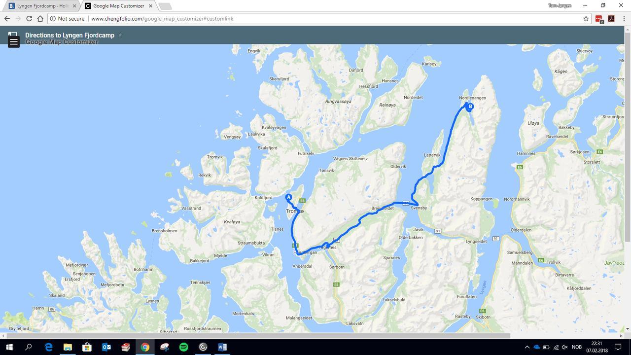 Lyngen Fjordcamp Villa Nord-Lenangen Екстериор снимка
